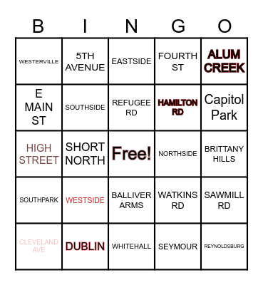 WHERE WE FROM! Bingo Card