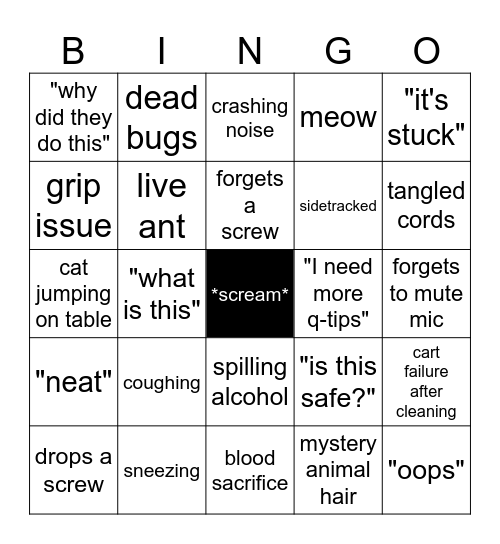 Retro cleaning Bingo Card