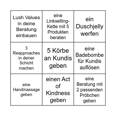 5-Sterne-Kundenservice Bingo Card