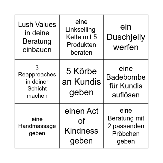 5-Sterne-Kundenservice Bingo Card