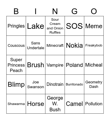 Infinite Craft Bingo! Bingo Card