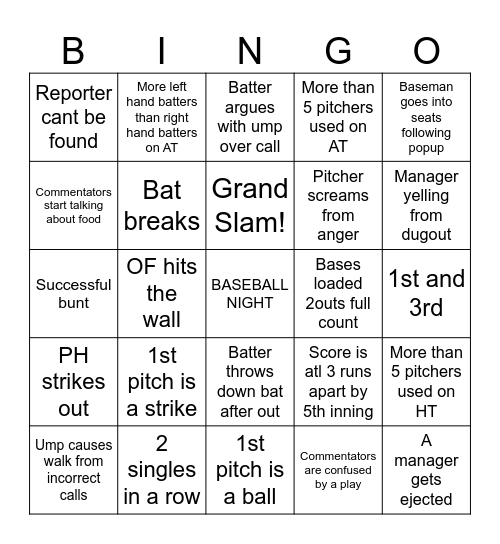BBB Bingo Card