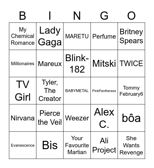 Mai oh mai... Bingo Card