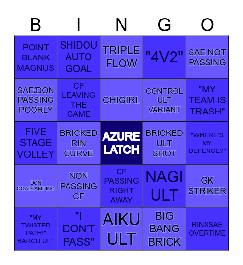 Azure Latch Bingo Card