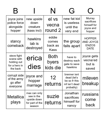 ST S5 B B B B BINGOOO Bingo Card