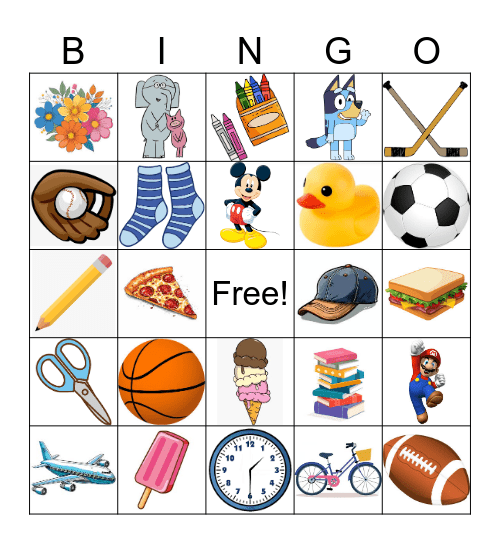 Picture Bingo Card