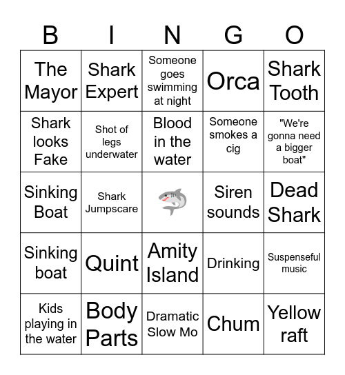 JAWS BINGO Card
