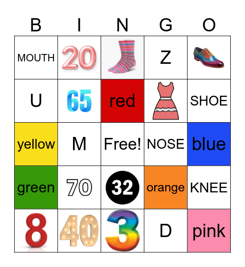 ALL KIDS END OF COURSE Bingo Card