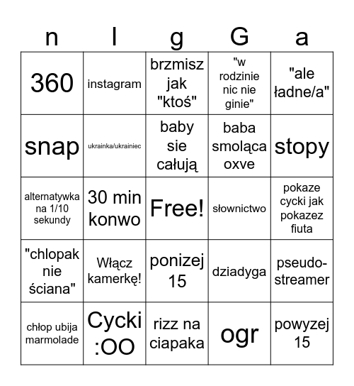 OME bingo Card