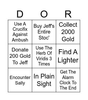SATDOORSDAY Bingo Card