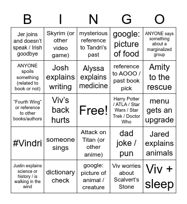 Live, Laugh, Laddies Ch 19-24 Bingo Card