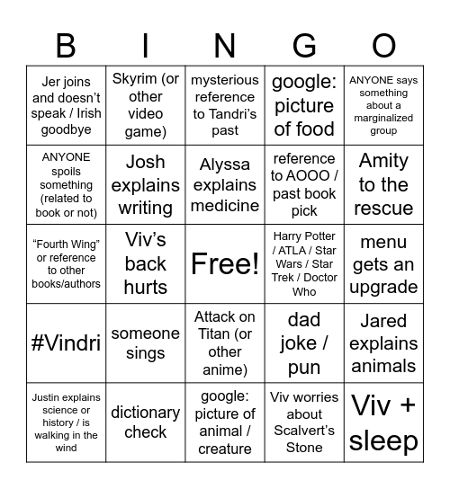 Live, Laugh, Laddies Ch 19-24 Bingo Card