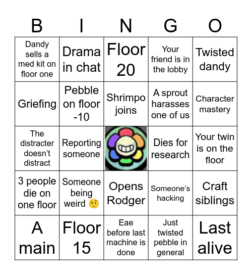 Dandy’s world bingo Card