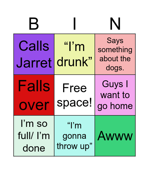 JILLY BINGO Card