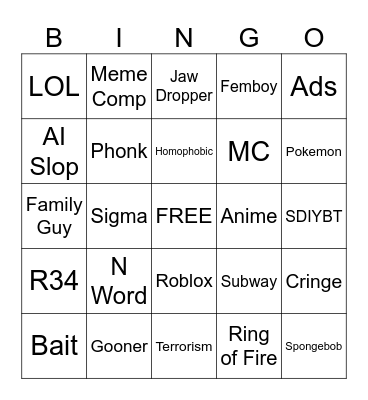Instareels BINGO Card