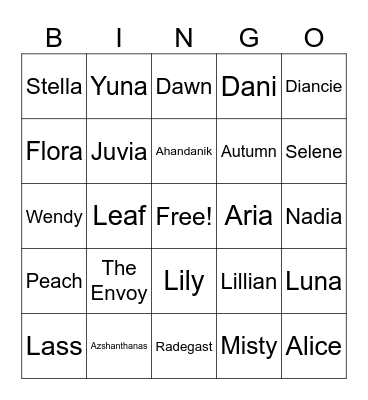 Chicks and dudes, who you think is really kickin' tunes? Bingo Card