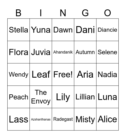 Chicks and dudes, who you think is really kickin' tunes? Bingo Card