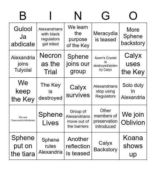 7.3 BINGO ! Bingo Card