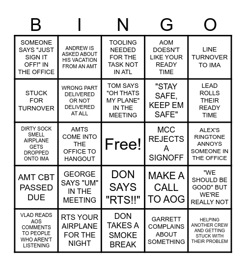 DELTA NORTH LEADS Bingo Card