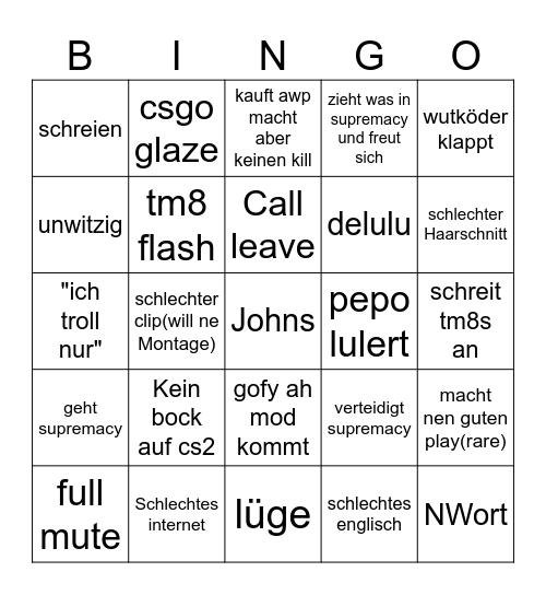 Lego Freak Bingo Card