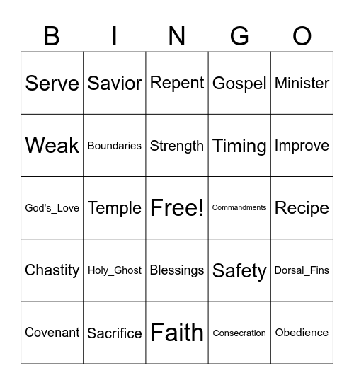 where much is given Bingo Card