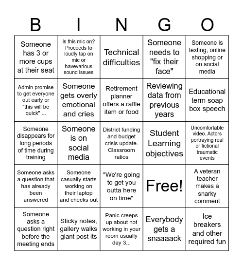 B2S basic starter kit Bingo Card