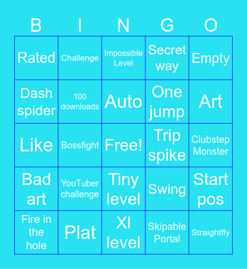 Geometry dasg Bingo Card