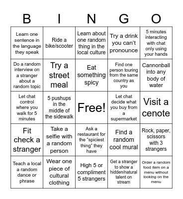 Tulum bingo Card