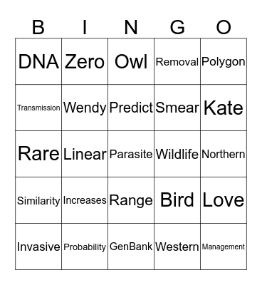 Science (!)  Bingo Card