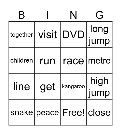 G6 Bingo Card 03 Bingo Card