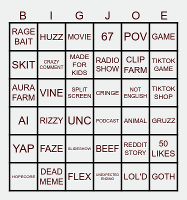 BINGO Card