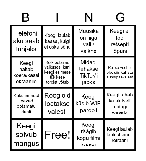 ALEXANDRA 14 SYNNA BINGO Card