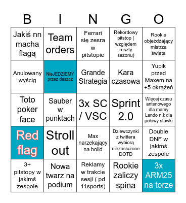 Spa-raliżowanie w Belgii Bingo Card