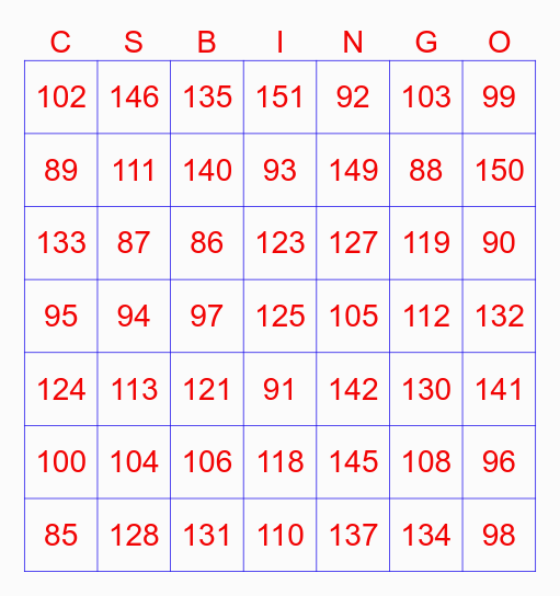 Costco Shipping Bingo Card