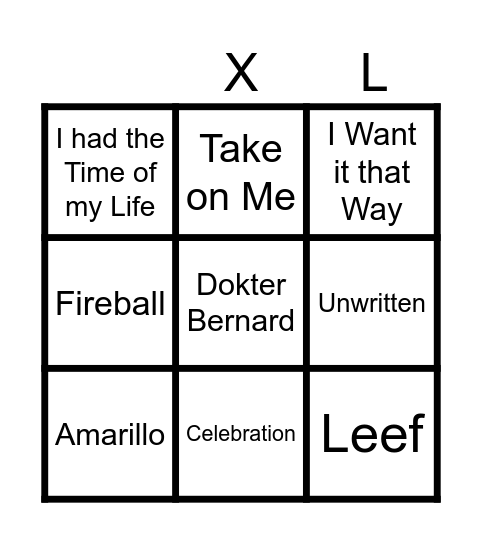 Feestweek Bingo Card