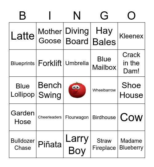 Veggie Tales Bingo Card