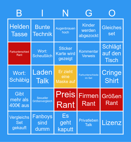 Held der Steine Bingo Card