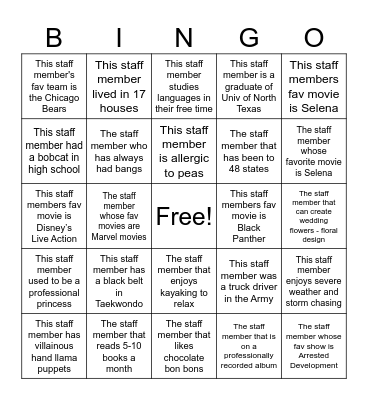 Breaker Bingo Card