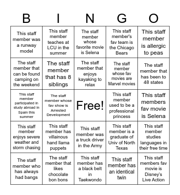 Breaker Bingo Card
