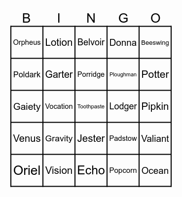 ELBH BASSET BINGO! Bingo Card