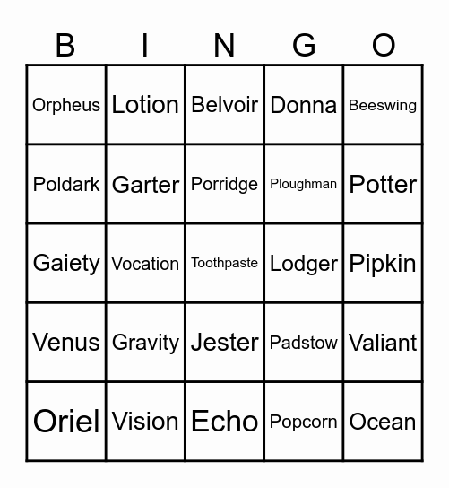 ELBH BASSET BINGO! Bingo Card