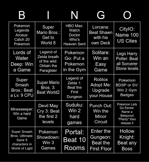 Must Full Clear to Buy Deltarune and leave Ohio Bingo Card
