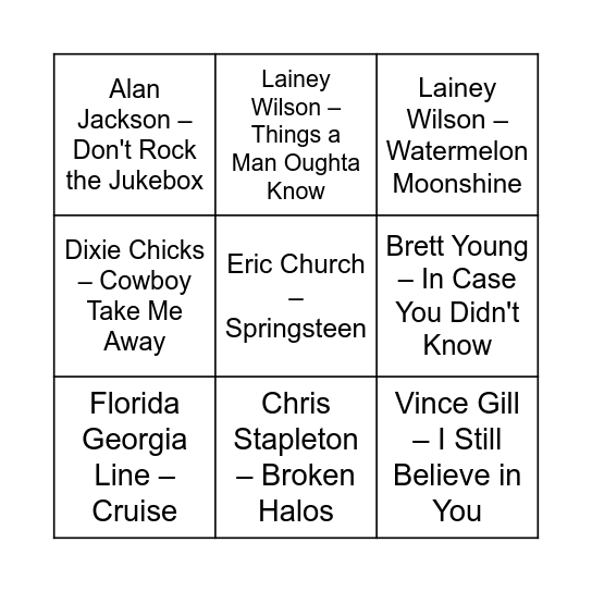 Game Four Bingo Card