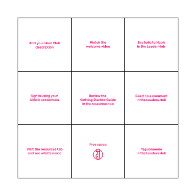 Community Leader Bingo Card