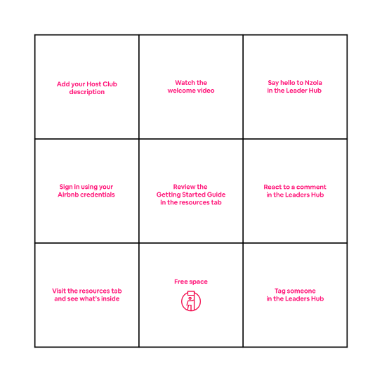 Community Leader Bingo Card