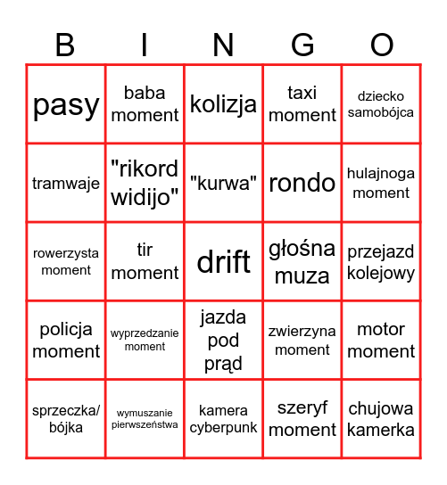 stop cham Bingo Card