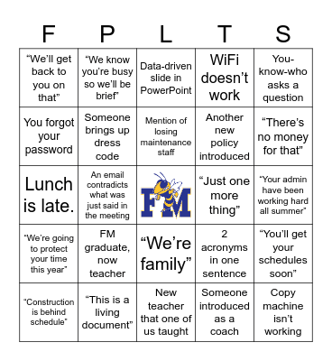 Back to the Hive Bingo Card