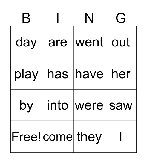 Bingo November 4 Bingo Card