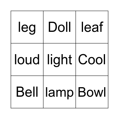 PRONS205 = Bingo Card