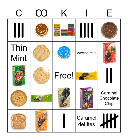 ABC Cookie Bingo Card